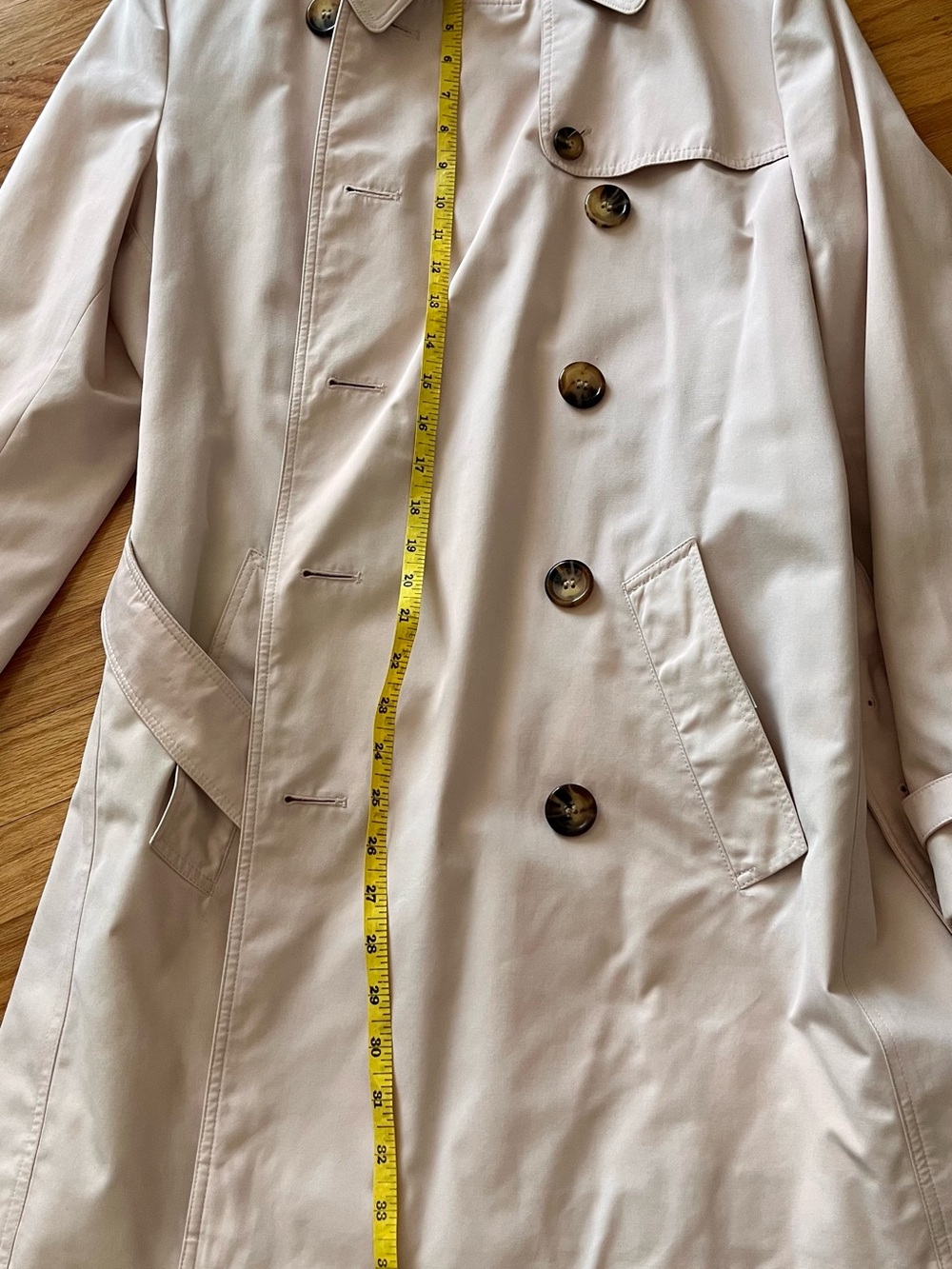 Burberry London Slim Fit Light Pink Trench Coat Nova Check UK12 US10 - Picture 14 of 15